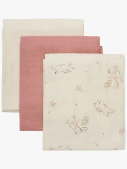 Stofbleer, Nusseklude & Babytæpper|Pippi Tæpper/ Stofbleer i Musselin 3-Pak, Rose Tan Flerfarvet