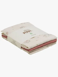 Stofbleer, Nusseklude & Babytæpper|Pippi Tæpper/ Stofbleer i Musselin 3-Pak, Rose Tan Flerfarvet