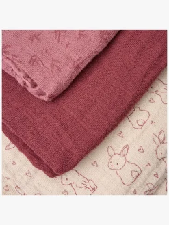 Stofbleer, Nusseklude & Babytæpper|Pippi Tæpper/ Stofbleer i Musselin 6-Pak, Old Rose Flerfarvet