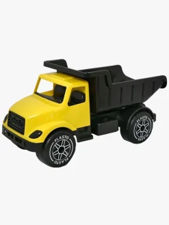 Legetøjsbiler & -Fartøjer|Plasto Stor Lastbil m. Støjsvage Hjul, Gul/Sort