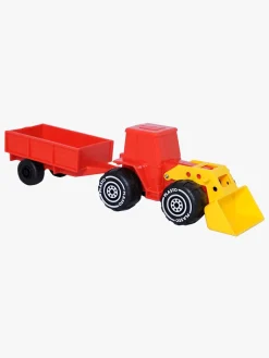 Plasto Udelegetøj-Traktor m. Frontlæsser & Anhængervogn