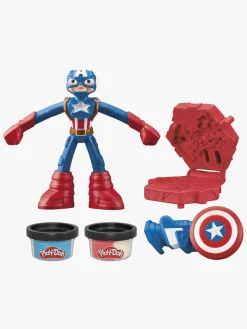 PlayDoh Kreativt Legetøj-Play-Doh Captain America Stamping Shield Legesæt