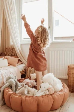 Børn PlayAndGo Interiør-Play&Go Organic Bloom Legetæppe, Tawny Brown