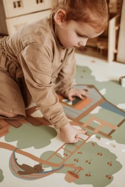 Interiør|PlayAndGo Play&Go Puslespilsmåtte Træhytte 6 Dele