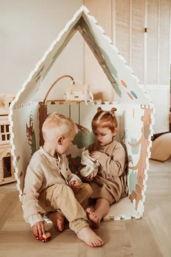 Interiør|PlayAndGo Play&Go Puslespilsmåtte Træhytte 6 Dele