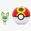 Legetøjsfigurer|Pokemon Pokémon Clip 'N' Go Legesæt Sprigatito med Poké-ball