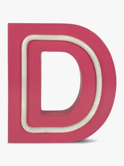 Lamper & Belysning|POPP Bogstavslampe D, Lyserød Lyserød