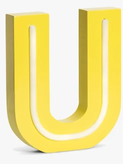 Lamper & Belysning|POPP Bogstavslampe U, Gul