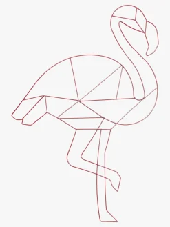 Børn POPP Interiør-Vægdekoration Flamingo, Rød