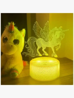 Børn Powerpal Lamper & Belysning-3D-Natlampe, Enhjørning