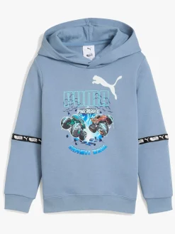 Børn Puma Overdele-Hot Wheels Hættetrøje, Cool Blue