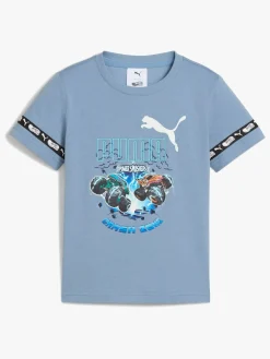 Overdele|Puma Hot Wheels T-shirt, Cool Blue