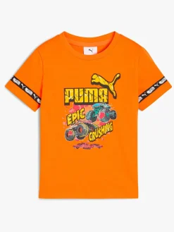Børn Puma Overdele-Hot Wheels T-shirt, Orange Glo