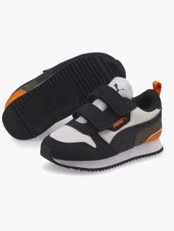 Sneakers|Puma R78 V Inf Sneakers, White/ Black/Vibrant Orange