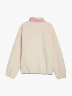 Fleecetøj|Puma Sherpa Hybrid Fleecetrøje, Alpine Snow Lyserød/Hvid