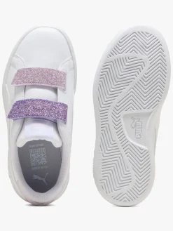 Sneakers|Puma Smash 3.0 Glitter Velcro V PS Sneakers, Hvid