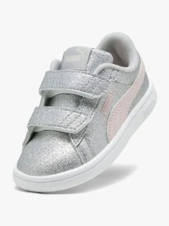 Børn Puma Sneakers-Smash 3.0 Glitz Glam V Infant Sneakers, Glacial Gray/Frosty Pink