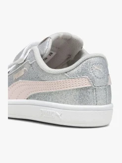 Børn Puma Sneakers-Smash 3.0 Glitz Glam V Infant Sneakers, Glacial Gray/Frosty Pink
