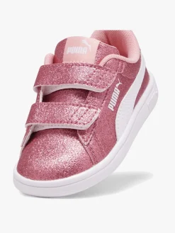 Sneakers|Puma Smash 3.0 Glitz Glam V Infant Sneakers, Peach Smoothie/White