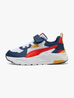 Sneakers|Puma Trinity Lite AC+ PS Sneakers, White/Fierce Red/Persian Blue
