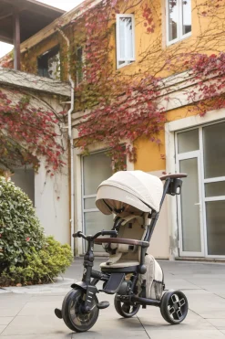 Cykler|Qplay Comfo Max Sammenklappelig Trehjulet Cykel, Beige