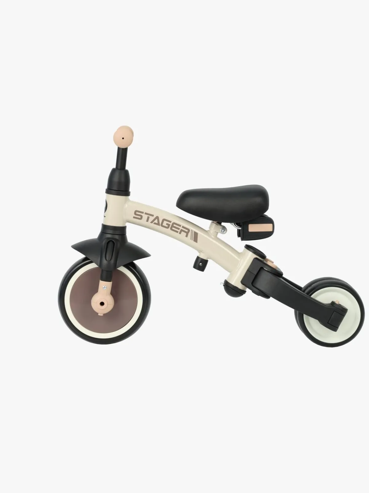 Qplay Cykler-Stager 3-i-1 Transformerbar Trehjulet Cykel, Brun