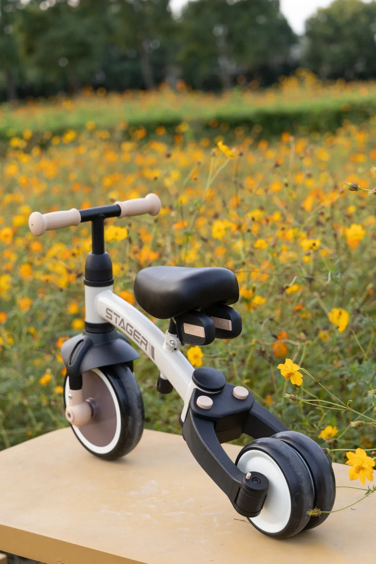 Qplay Cykler-Stager 3-i-1 Transformerbar Trehjulet Cykel, Brun