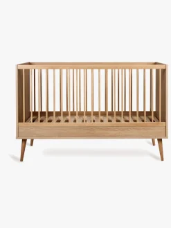 Børnesenge & Tilbehør|Quax FLOW Convertible Tremmeseng 70x140, Honey Ash Beige