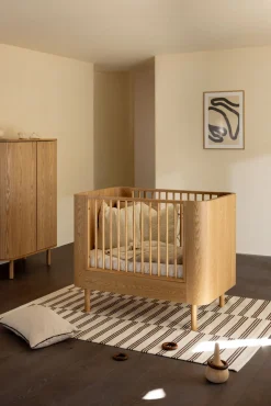 Børnesenge & Tilbehør|Quax Yume Tremmeseng 70x110, Natural Ash