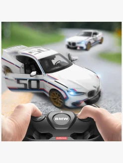 Fjernstyret|Rastar BMW 3.0 CSL Fjernstyret Bil 1:14, Hvid