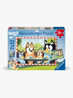 Spil & Puslespil|Ravensburger Bluey Puslespil 2x12 Brikker