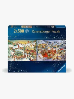 Ravensburger Spil & Puslespil-Christmas Collection No1 Puslespil 2x500 Brikker