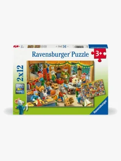Spil & Puslespil|Ravensburger Christmas Toy Factory Puslespil 2x12 Brikker