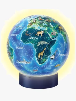 Ravensburger Spil & Puslespil-3D Puslespil Globus Dyr, Natlampe 72 Brikker