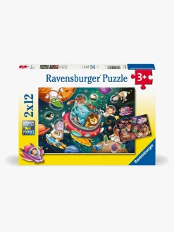 Spil & Puslespil|Ravensburger Dyr Fra Verdensrummet Puslespil 2x12 Brikker