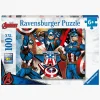 Spil & Puslespil|Ravensburger Marvel Avengers Captain America XXL Puslespil 100 Brikker