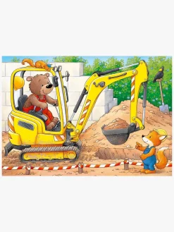 Ravensburger Spil & Puslespil-My First Puzzles Puslespil Dyr På Byggepladser 4-i-1