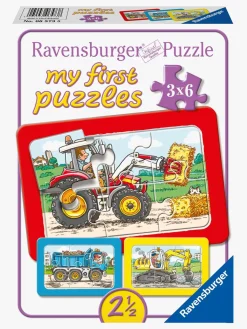 Ravensburger Spil & Puslespil-Puslespil Arbejdskøretøjer 3x6 Brikker