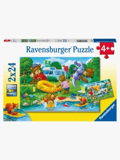 Ravensburger Spil & Puslespil-Puslespil Camping 2x24 Brikker