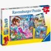 Spil & Puslespil|Ravensburger Puslespil Charmerende Havfruer 3x49 Brikker