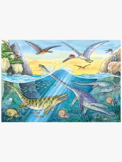 Spil & Puslespil|Ravensburger Puslespil Dinosaurusser på Land & i Vand 2x24 Brikker