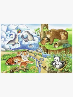 Spil & Puslespil|Ravensburger Puslespil Dyr i Zoo 2x12 Brikker