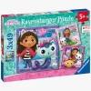 Spil & Puslespil|Ravensburger Puslespil Gabby's Dollhouse 3 x 49 Brikker