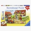 Ravensburger Spil & Puslespil-Puslespil Gårdsarbejde 2x12 Brikker