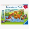 Ravensburger Spil & Puslespil-Puslespil Legende Dinosaur 2x24 Brikker