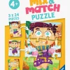 Ravensburger Spil & Puslespil-Puslespil Mix & Match Farverigt Tøj 3x24 Brikker