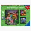 Ravensburger Spil & Puslespil-Puslespil Minecraft Biomes 3x49 Brikker