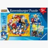 Spil & Puslespil|Ravensburger Puslespil Sonic Core 3x49 Brikker