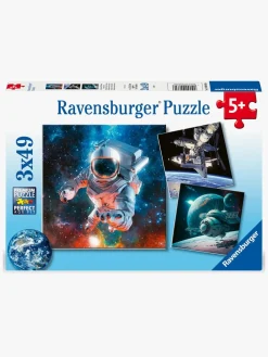 Ravensburger Spil & Puslespil-Puslespil Space Adventure 3x49 Brikker