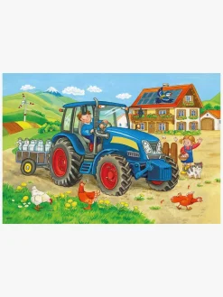 Ravensburger Spil & Puslespil-Puslespil Traktor & Gravemaskine 2x12 Brikker